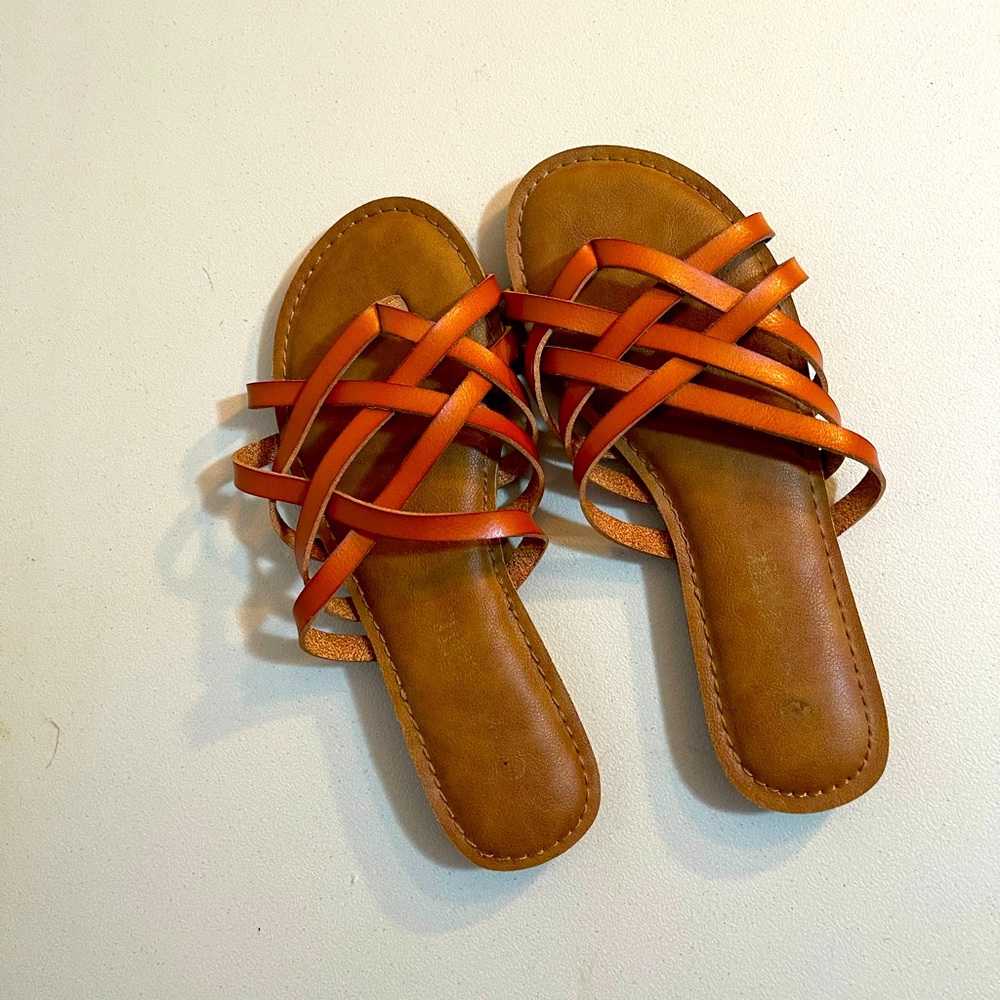 Falls Creek Strap Leather Sandals size 8